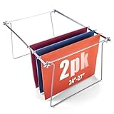 Officemate Hanging File Frame, Letter Size (Fits 24″–27″), Adjustable Heavy-Duty Steel File Drawer...