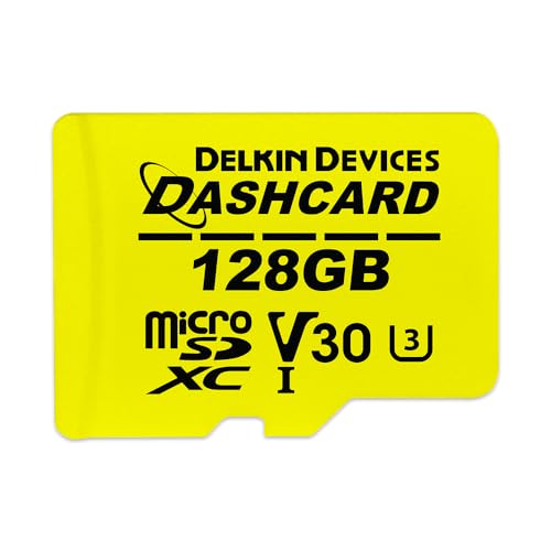 Tarjeta micro SD 128GB Delkin UHS-I V30 Clase 10 con adaptador para cámaras de seguridad