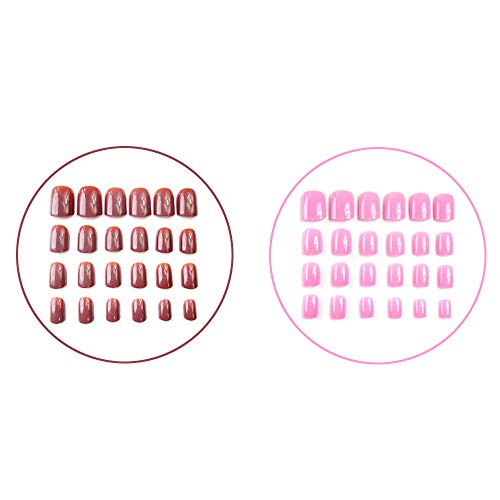 48Pcs Nail Art Glitter Stickers, False Nail Extension Stamper Kit/Ladies