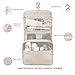 Lcsmaokin Large Capacity Toiletry Bag Travel Bag with Hanging Hook for Men and Women Waterproof Travel Cosmetic Bag Bathroom Storage Bag for Brushes Set, Full-Sized Shampoo,Accessories(Beige)