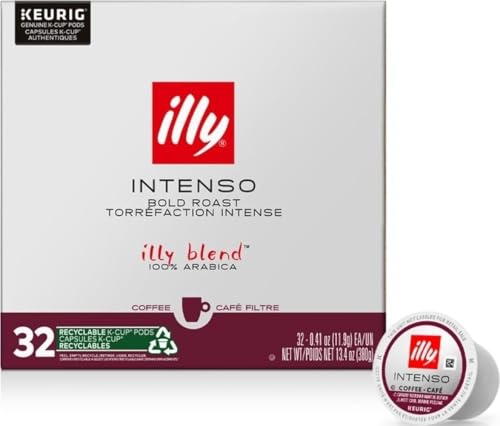 Image of illy Coffee K Cup Pods, Intenso Dark Roast, 32 Count, 1 Pack