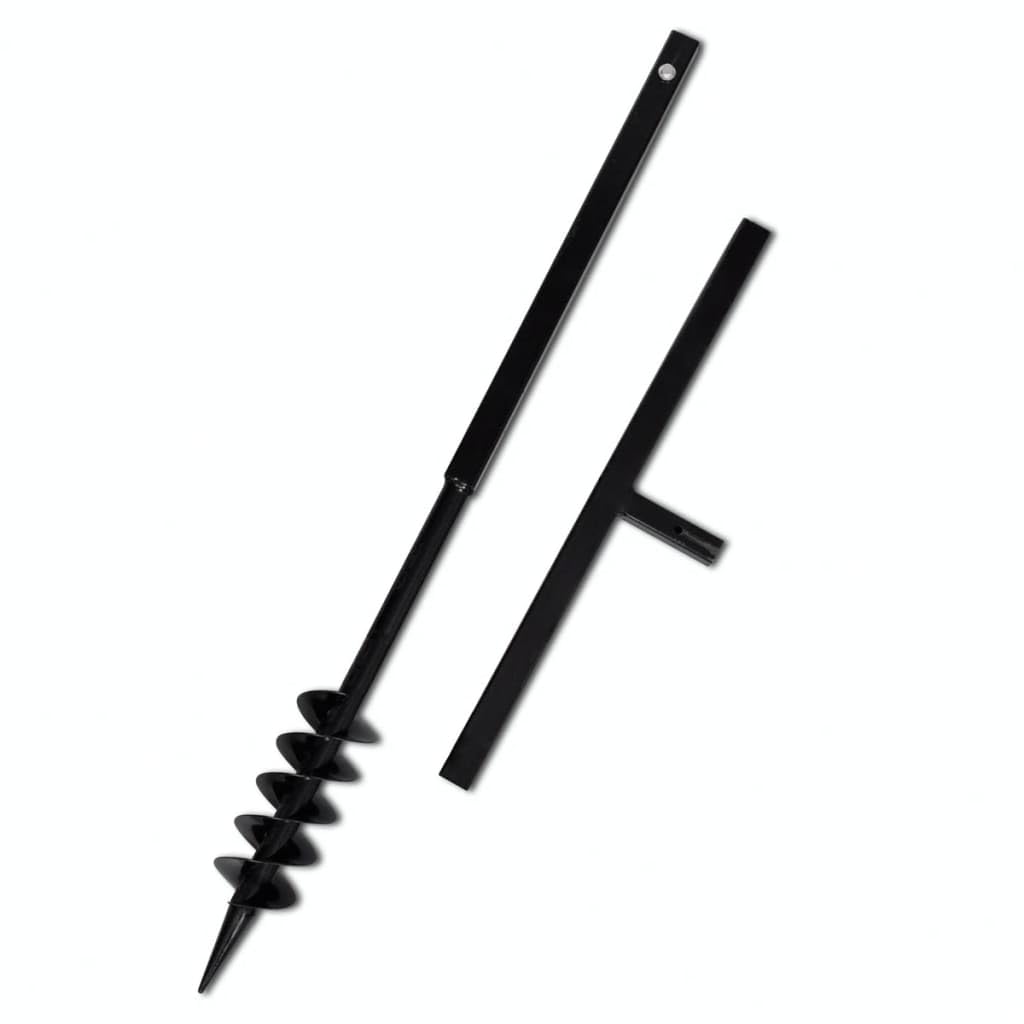 Manueller Erdbohrer, manuelle Erdbohrer, Gartenwerkzeug, mit 80 mm Griff und 9 m Verlängerungsrohr, Stahl
