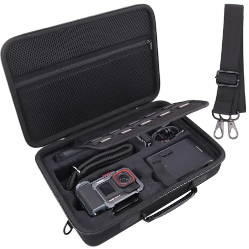 Baval Camera Case Compatible with Insta360 Ace Pro 2 Waterproof Action Camera Hard Case for Camera and Accessories(Large Case)