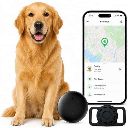 GPS Collar for Dogs,Pet Tracker (Android Only) Smart tag,Waterproof Compatible with Google Find My,No Monthly Fee,Advanced Tracking Solution Smart Collar for Pet Safety Ideal Small Large Dogs