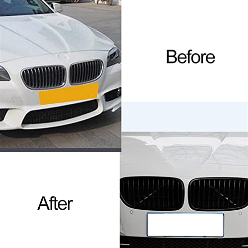 Calandre Noire Brillante pour BMW F10 Double Grille Avant de Course Ajustement Précis