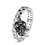 💀 Anillo Calavera en Plata de Ley 💀 Realizado en Plata de Ley 925 y Piedra Zirconia Cúbica. Hipoalergénico, sin níquel, sin plomo, sin cadmio. Seguro para pieles sensibles.
