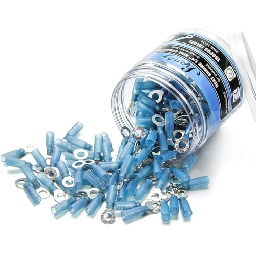 150PCS Heat Shrink Ring Connectors 1/4