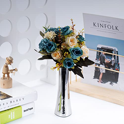 Metal Vase, Rustproof 304 Stainless Steel Flower Vase, Light Luxury Polished Tabletop for Fireplace Bedroom, Kitchen - Image 3