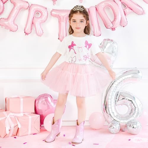 Image of Motasha Toddler Girls Cowgirl Boots Glitter Toddler Cowboy Boot Ankle Girls Boots Little Kids Horse Riding Shoes Party Birthday