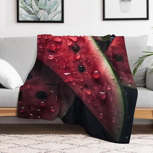 Couverture flanelle pastèque pour rester au chaud devant la télévision - 3