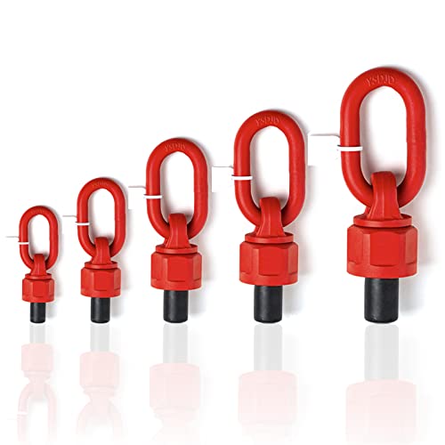 Image of 2pcs M8 x 13 0.3Ton-0.6Ton Swivel Eye Bolt Alloy Steel Material 360 Rotation Hoist Ring Heavy Duty Large Carrying Capacity Eye Bolt Tensile Strength ob is 1080MPa