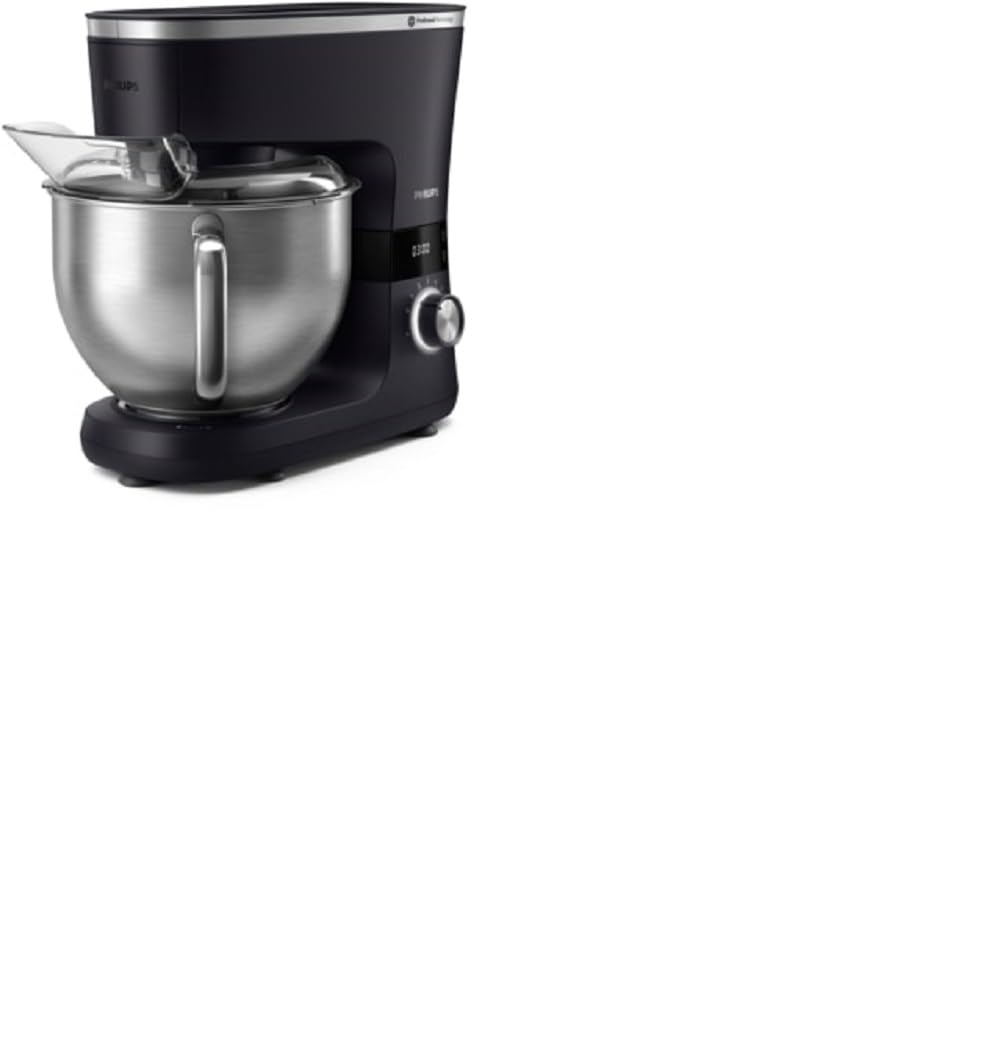 Philips Serie 7000 Robot da Cucina – Tecnologia ProKnead, Recipiente da 5,​5L, Motore 1000W, 8 Velocità, Smart Timer LED, Accessori Lavabili, Illuminazione Ciotola (HR7962/​01)