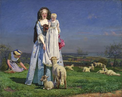 Impression tableaux les jolis agneaux Baa Madox Brown toile poétique chambre