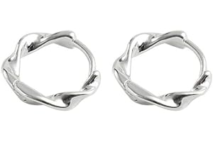 Silver Twist Open Hoop Earring