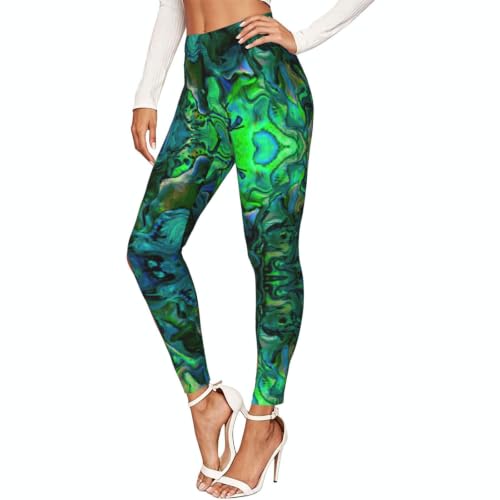 Leggings de compresión suaves de mujer para entrenamiento con diseño abulón