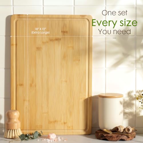 Image of Astercook Nature Bamboo Cutting Boards for Kitchen