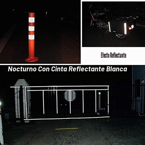 Cinta Reflectante Adhesiva, Res Istente Al Aguapegatinas Reflectantes Cinta De Seguridad Autoadhesiva para Coche Camión Motocicleta Barco Bicicleta Remolque Camper (10M*5CM / 2" X 33ft, Blanca)