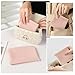 NICLNGSH 2 PCS Small Cosmetic Bag for Purse, Organosilicon Super Fiber Leather Mini Makeup Bag Coin Purse for Women, Snap Closure Travel Makeup Pouch for Lipstick Jewelry Key Change (Pink)