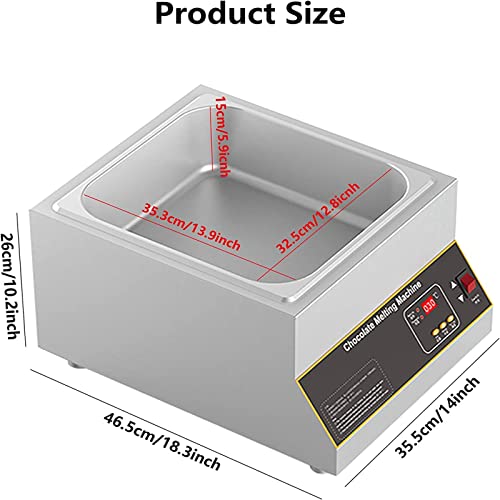Olla profesional para derretir chocolate, uso manual con control de temperatura miniatura 3