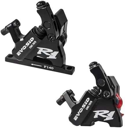 Evosid Road Bike Gravel Hydraulic Disc Brake Clamp 160mm Rotors,Flat Mount brake CNC Line Pulling Front Rear Bicycle Oil Pressure Calipers