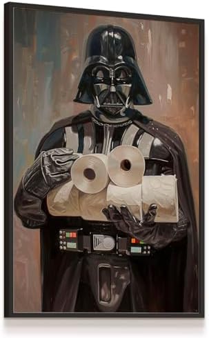 Quadro Decorativo Darth Vader Star Wars Pintura Banheiro 33x43 La...