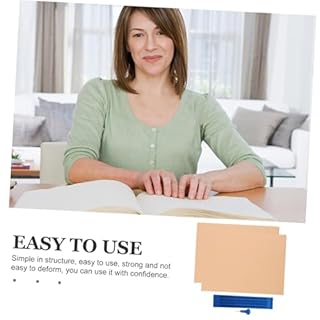 PACKOVE Tavoletta Braille 27 Righe 30 Caselle Penna e 3 Fogli Di Esercizi Kit Scrittura Braille in Plastica Resistente Per Non Vedenti Apprendimento e Studio Portatile