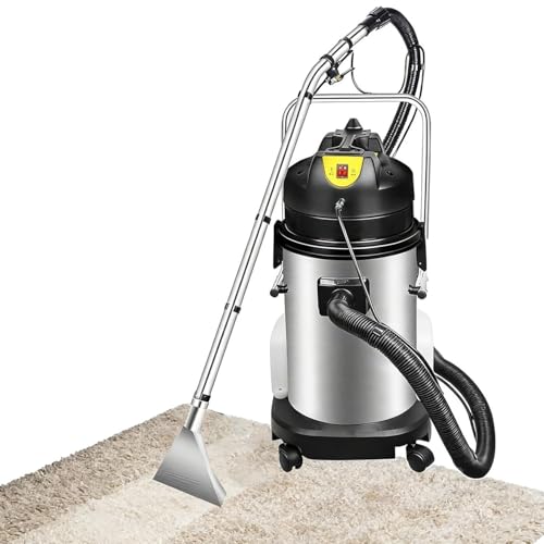Industrial Carpet Cleaner - 3-in-1 Steam Cleaner with 60L Capacity, Spraying Suction, 6 Suction Heads for Large Area Rug, Couch, Curtain, and Car Cleaning