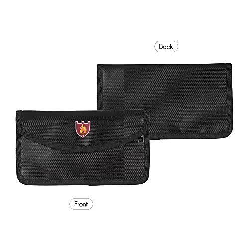 Aibesy Vuurvaste documententas, hittebestendig, siliconen, waterdicht, cash bags met klittenbandsluiting, voor… - Image 4