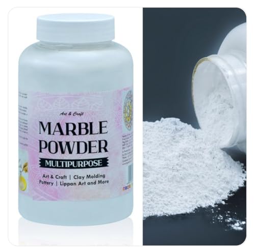 Polvo de mármol multiusos, 1 kg, para arte y manualidades, moldeo de arcilla, cerámica, arte de labios y más