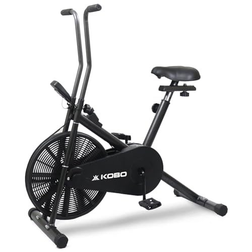 Image of Kobo Exercise Air Bike Exercise Cycle for Home Cardio Weight Loss Gym Workout - Free DIY Installation Support (Fixed Handles)