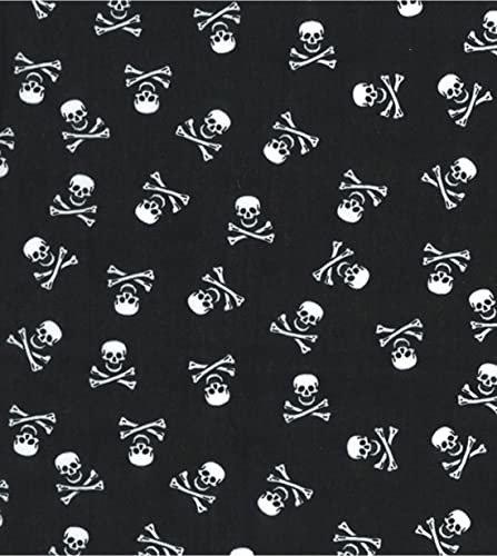 Tissu polycoton résistant motif pirate noir rideaux et loisirs créatifs