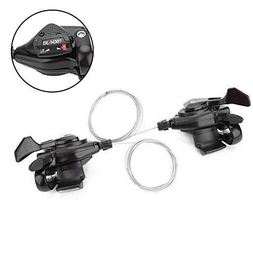 1Pair Bike Shifters, Bike Thumb Gear Shifter With Inner Cables(3X7Speed) #TOP5