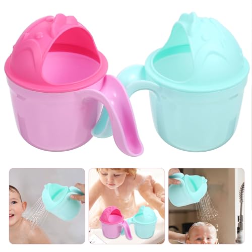 Abaodam Copo De Enxágue Para Bebê Enxágue Para Banho De Bebê 2 Peças Copo Para Lavar O Cabelo Enxágu