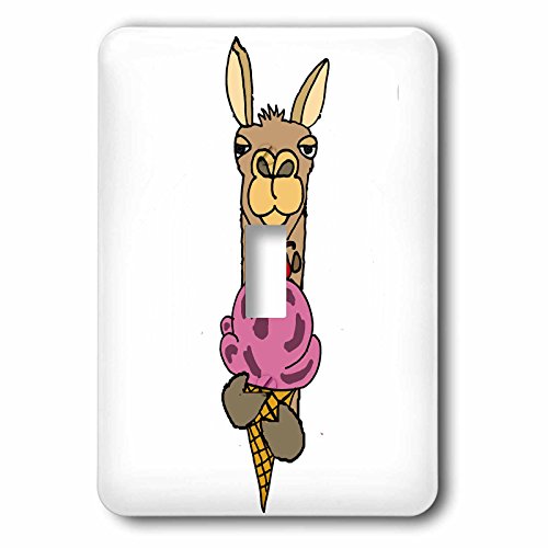 Interrupteur à bascule cadeau insolite lama mangeant une glace pour maison