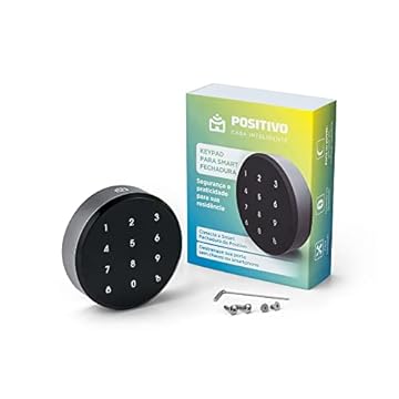 Keypad para Smart Fechadura Positivo Casa Inteligente, Touch Luminoso, Bluetooth 5.0, Porta ou Parede, Preto