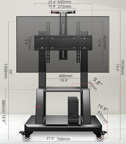Soporte Universal Móvil para TV de 32 a 75 Pulgadas miniatura 5