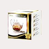 Five Star Gift Flower Tea Gift Box Set: 750ml Glass Teapot with Filter Infuser & 5 Blooming Flowering Green Tea Balls (1) - Image 2