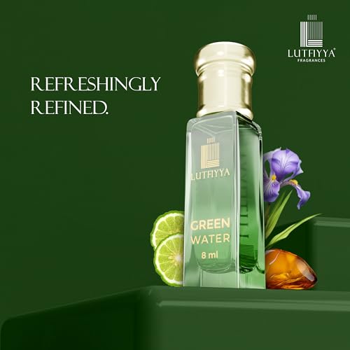 Image of Non-Alcoholic Attar Roll-On Perfume Oil (Pack of 2, 8ml Each) | Ocean Zest & Green Water | Long Lasting Fresh Aquatic & Floral Fragrance | Unisex Gift Set