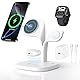 3 in 1 Ladestation für Apple Watch und iPhone mit Magsafe Ladegerät Magnetisch für iPhone 16 15 14 13 12, Apple Watch 10 9 8 7 6 5 4 3 2 SE Ultra Ultra 2, AirPods Pro 4 3 2(Mit 20W Netzteil)