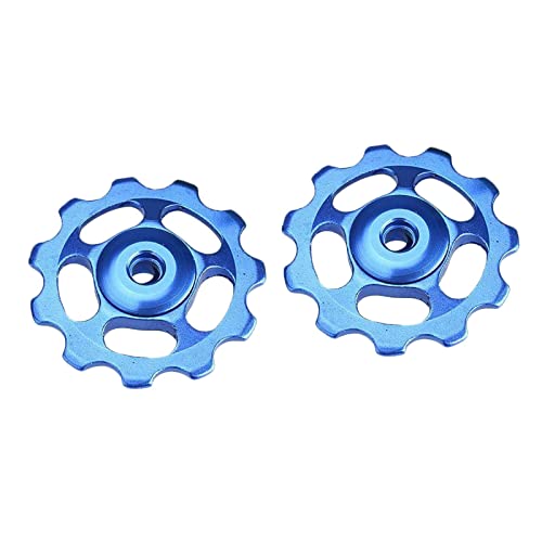 Image of 2Pcs Mountain Bike Cycling 11T Jockey Wheel Rear Derailleur Pulley Blue | Cycling | Bicycle Components Parts | Derailleurs (Rear) |