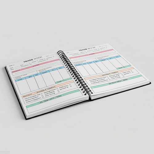 Image of Trading Journal Notebook A5 | Trading Diary for Forex, Crypto & Stock Market | Track Entry, Stop Loss, P&L & Notes