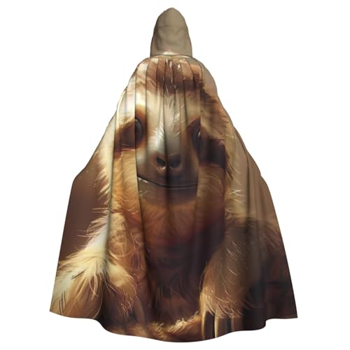 Cape à capuche paresseux déguisement de carnaval et cosplay