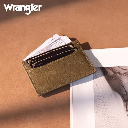 Image of Montana West X Wrangler Card Holder Wallet Minimalist Small Credit Card Wallet Rfid Blocking Ultra Slim ID Card Holder for Women