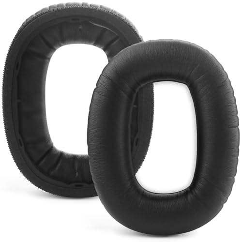 Cojines de repuesto para orejas compatibles con auriculares Marshall Monitor II activos con cancelación de ruido inalámbricos Bluetooth, cuero proteico suave, espuma viscoelástica de alta densidad, color negro miniatura 1