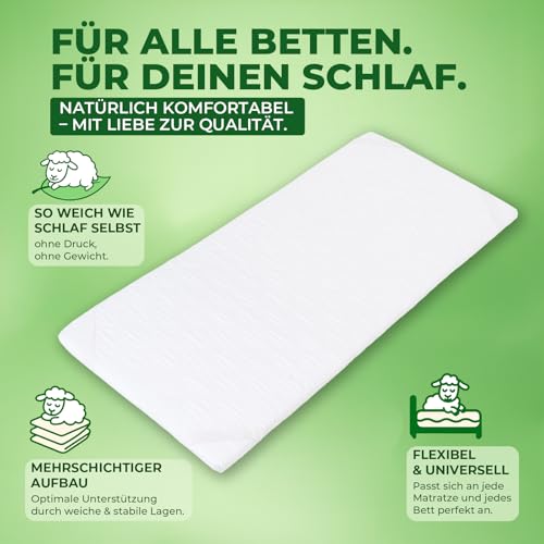 Topper Materasso 120X200 Cm – Materasso Correttore Ipoallergenico E Lavabile Con Comfort Ergonomico – Topper Per Dormire Comodamente Senza Dolori Alla Schiena - 6