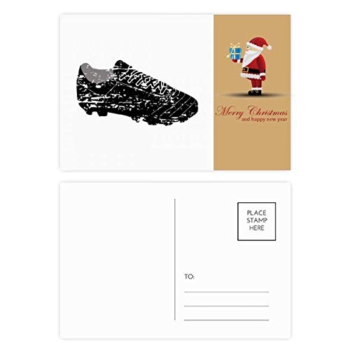 Cartes de Noël football noires pour invitations de club et vœux de fin d'année