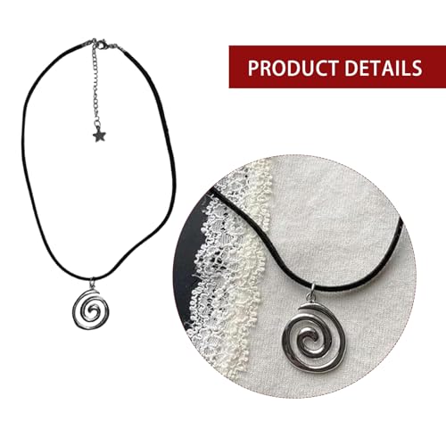 Y2K Swirl Pendant Necklace for Women Emo Necklace Fairy Grunge Necklace Jewelry Gifts for Women2