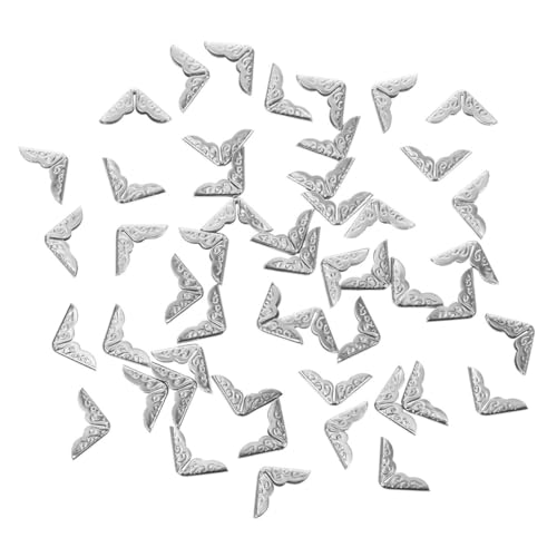 Balacoo Protezione per Angoli in Metallo Vintage Argento 40 Pezzi per Decorazione e Protezione Libri Menu Cartelle per Bricolage e Fai da Te