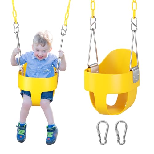 DECORLIFE Toddler Swing - High Back Full Bucket Seat for