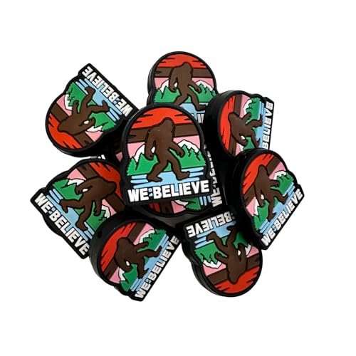 Cuentas focales de silicona de Bigfoot para llaveros y bolígrafos, paquete de 12